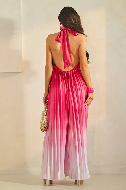 Ombré Pleated Jumpsuit