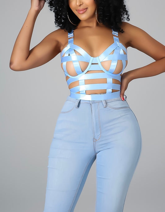 Blue Bandage Top