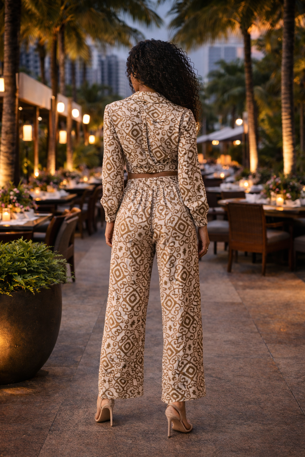 Ariel Tie-front Pants Set